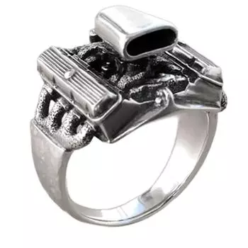 Кольцо для двигателя V8 ручной работы, вдохновленное стимпанком, из нержавеющей стали, кольцо для блока двигателя V8, автомобильное кольцо с панк-двигателями из нержавеющей стали для классического автомобиля, подарок One Size