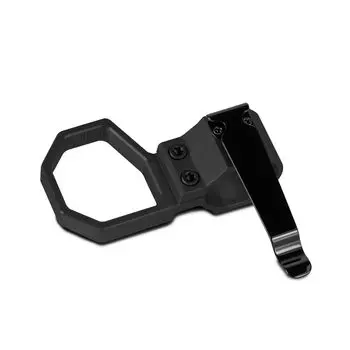 Кольцо для фонарика Triton Cottos 6061 T6 из алюминия для большинства фонариков со съемным карманным зажимом, кольцо для крепления фонарика 1 дюйм чёрный