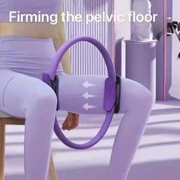 Кольцо для йоги и пилатеса премиум-класса — прочный, нескользящий круг для упражнений, идеально подходит для гибкости и силовых тренировок, домашнее оборудование для тренировок по скульптурированию 15.75*14.57*2.17inch чёрный