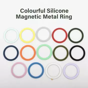 Кольцо для мобильного телефона, металлическая магнитная наклейка, беспроводное зарядное устройство, магнитная заплатка для Magsafe IPhone 15 14 Xiaomi Universal красный