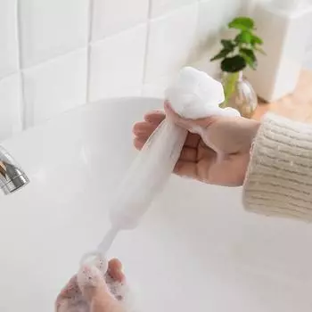 Кольцо для мыла с пеной и сеткой для рук Пена сетка Очищающее средство Пена сетка Мыло Мыло Мешок для мыла Очищающее средство Пена сетка Small white rope #C0EAP#