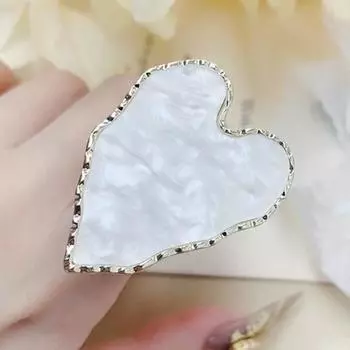 Кольцо для ногтей Marvel Heart Ring Paret md_04_01, белый, 1