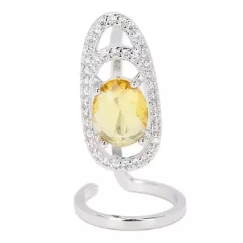 Кольцо для ногтей со стразами, блестящее, нежное, кольцо для ногтей, подарок на танцевальную вечеринку жёлтый