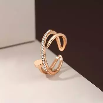 Кольцо для ногтей Temperament, женское, легкое, роскошное, простое, цирконовое, крестообразное кольцо