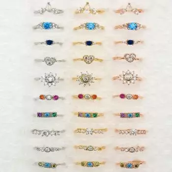 Кольцо для носа с цветным цирконием 0,8X8 мм - популярная европейская и американская бижутерия 9# серебряный