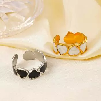 Кольцо для открытия любви Love Love, простое кольцо для открытия пальца, уникальное кольцо Love Heart, девушка белый/золотой