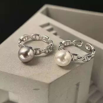 Кольцо для открытия носа свиньи с серебряным жемчугом, стильное и простое, такое же регулируемое кольцо opening adjustable