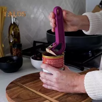 Кольцо для открывания банок J-образной формы, удобный инструмент для открывания банок с откидной крышкой, помощь пожилым людям и людям с артритом, эргономичный и простой в использовании инструмент для открывания банок с газированным пивом фиолетовый