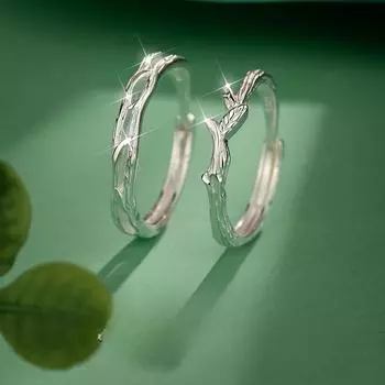 Кольцо для пары из чистого серебра S999, пара колец INS Special-Interest Design Advanced Adjustable