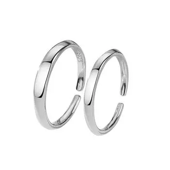 Кольцо для пары из стерлингового серебра в корейском стиле S925, сексуальный дизайн, простой браслет, открытое кольцо для пары, мужское и женское, простое кольцо с надписью Opening is adjustable