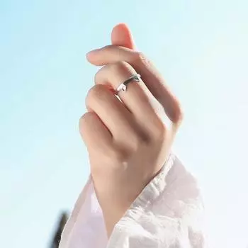 Кольцо для пары, кошачьи уши, покрытие, украшение, ювелирное изделие, регулируемое кольцо на палец для повседневного ношения E