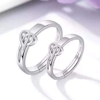 Кольцо для пары «Сердце к сердцу» в японском и корейском стиле, простое модное кольцо с надписью «Любовь», подарок на День святого Валентина, открывающееся кольцо