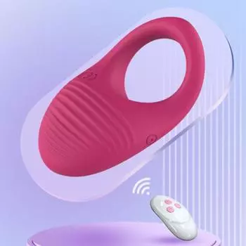 Кольцо для пениса Беспроводное бесшумное силиконовое вибрационное кольцо для задержки эякуляции для мужчин