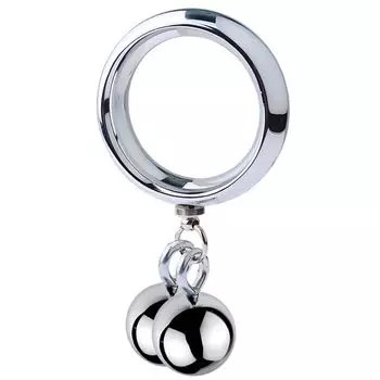 Кольцо для пениса для мужчин, металлическое кольцо для пениса с подвеской на пенис, утяжеленное кольцо для взрослых, удерживающее кольцо, товары для взрослых, 25 мм, съемный шарик для гравитации, 40 мм