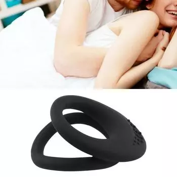 Кольцо для пениса, двойное кольцо, массажный силиконовый продукт для тела, секс-продукт для взрослых для мужчин