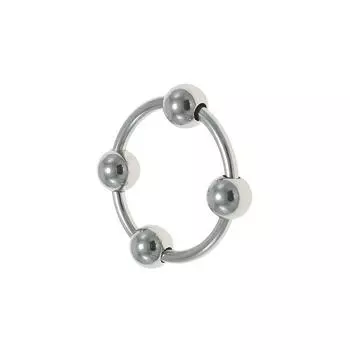 Кольцо для пениса из нержавеющей стали, замок для спермы, препуция, комплекс Инь, мужское и женское любовное средство, кольцо-фонарь, замок из четырех бусин, Ян, взрослые секс-инструменты для взрослых Extra Large40mm