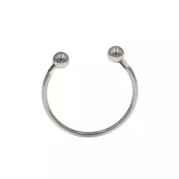 Кольцо для пениса из нержавеющей стали, вспомогательные бусины, необычный стимул, удовольствие, кульминация, секс-продукт для взрослых, двойные бусины, разъемное кольцо/4 Inner Diameter25mm