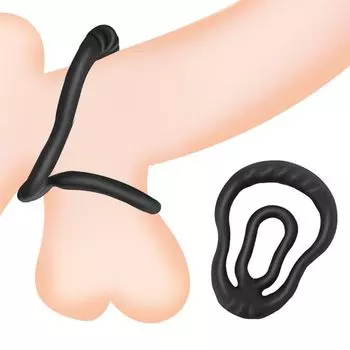 Кольцо для пениса, кольцо для члена, черное, высокоэластичное, силиконовое, товары для взрослых, секс-игрушки