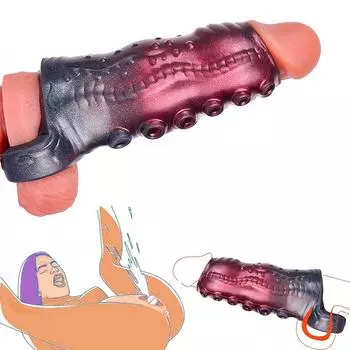 Кольцо для пениса, мужское секс-игрушка, многоразовый удлинитель пениса, эластичное силиконовое кольцо для увеличения пениса, продлевающее срок службы для мужчин S