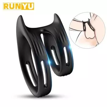 Кольцо для пениса, мужское запертое кольцо для спермы, блокировка крайней плоти, задержка эякуляции, увеличение эрегированного члена, кольцо для мужчин, игрушки для мастурбации 1pc