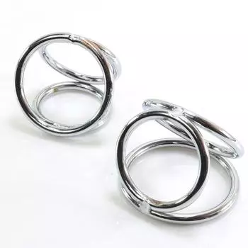 Кольцо для пениса, три кольца, мужские секс-игрушки, страсть для пары, секс-инструменты, выход на улицу, кульминация, альтернативные товары для взрослых, игрушки Large Size with Slight Fl
