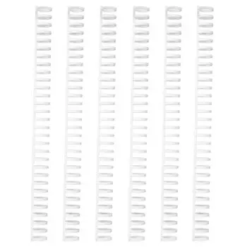 Кольцо для переплета Совместимо с диаметром кольца, расстояние между отверстиями, можно обрезать, переплетный альбом для документов Word, с отрывными листами, 30 отверстий (6 шт.) форматы А4/В5/А5, белый