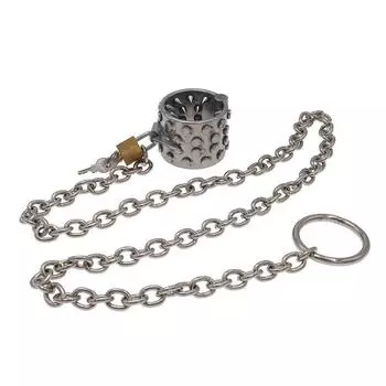 Кольцо для пирсинга из нержавеющей стали, мужское яйцо, ходячие секс-игрушки, обучающие инструменты с 90-сантиметровой цепочкой, женская Small Size