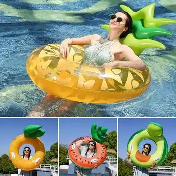 Кольцо для плавания в стиле ананаса, устойчивое к царапинам, сильная плавучесть, надувной поплавок, круг для плавания, водные развлечения