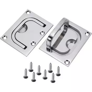 Кольцо для подъема лотка для лодки, подъемный лоток из нержавеющей стали морского класса 316, ручка для люка на палубе лодки, 2 шт., в комплект входят крепежные винты