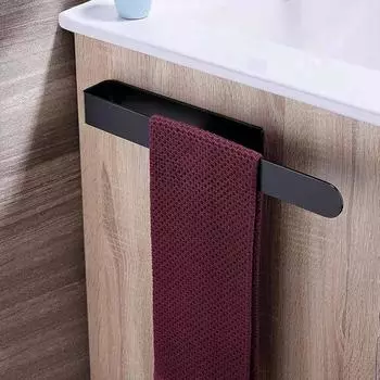 Кольцо для полотенца для рук, самоклеящееся полотенце для ванной комнаты, кухонное полотенце, держатель для полотенца для рук, приклеивается на стену, нержавеющая сталь, матовый черный цвет
