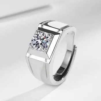 Кольцо для помолвки с настоящим бриллиантом, мужское кольцо с цирконием «Восемь сердец и восемь стрел»