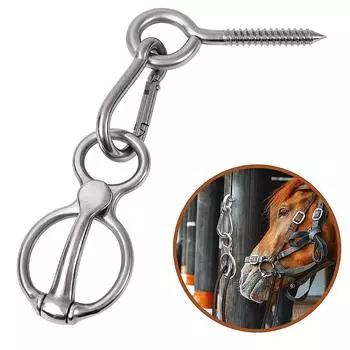 Кольцо для привязи лошади с рым-болтами и карабинами, подходящее для седла, чтобы лошади не тянули