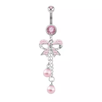 Кольцо для пупка из нержавеющей стали, сексуальное, свисающее, пирсинг, украшения для женщин и девочек, розовые кольца для пупка из циркония, подарки