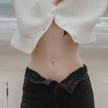 Кольцо для пупка из нержавеющей стали в форме змеи, креативное украшение для пирсинга пупка из циркония