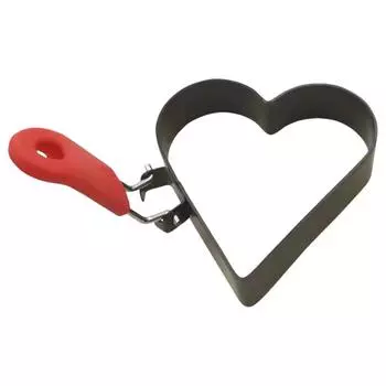 Кольцо для яиц со складной ручкой. Кольца для жарки яиц из нержавеющей стали в форме сердца. Английские маффины. Приготовление завтрака Сэндвич Бургер One Size