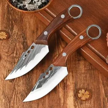 Кольцо для ручного мяса, кухонный нож для мясника, бытовой нож для фруктов, портативный нож для стейка, мяса, нож для обвалки