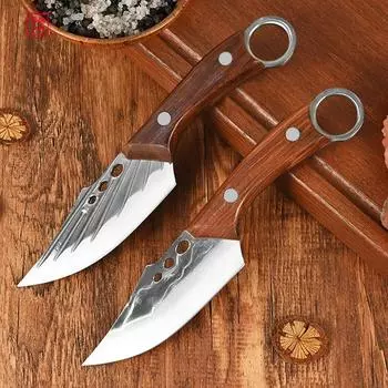 Кольцо для ручного мяса, кухонный нож для мясника, бытовой нож для фруктов, портативный нож для стейка, мяса, нож для обвалки