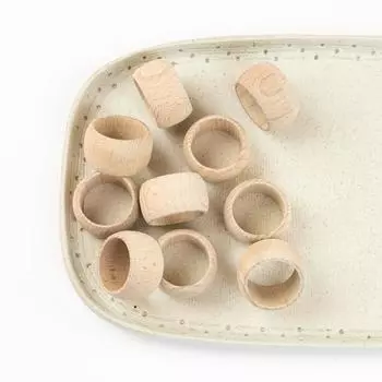 Кольцо для салфеток из дерева, 50 мм, держатель для колец для салфеток из натурального необработанного дерева, кольцо для свадебных салфеток 6pcs