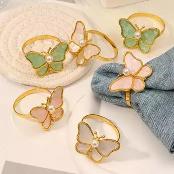 Кольцо для салфеток креативной формы, не легко деформируемое, декоративное белый