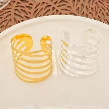 Кольцо для салфеток, нержавеющее, устойчивое к коррозии, сверхлегкое, полое, креативной формы, пряжка для салфеток, украшение для обеденного стола серебряный