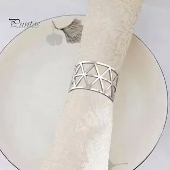 Кольцо для салфеток с выемкой в виде ромба, украшение стола, многоразовые держатели для салфеток, деревенские свадебные вечеринки, праздничные обеденные акценты, держатели для салфеток золотистый