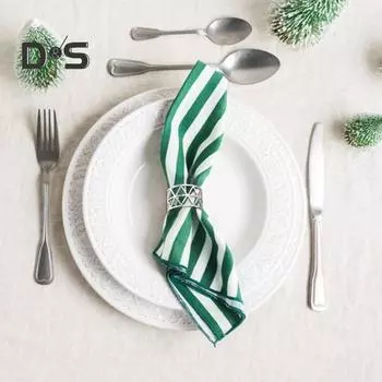 Кольцо для салфеток с выемкой в виде ромба, украшение стола, многоразовые держатели для салфеток, деревенские свадебные вечеринки, праздничные обеденные акценты, держатели для салфеток серебряный