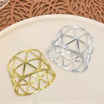 Кольцо для салфеток, украшение для обеденного стола, креативная форма, коррозионностойкая, нержавеющая, без заусенцев, декоративная, изысканная пряжка для салфеток золотистый