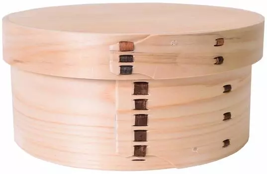 Кольцо для сгибания Kiso Crafts Ohitsu, изготовленное вручную, сделано в Японии, деревянные чашки Hinoki Sawara Sakura, пригодные для использования в микроволновой печи 1,5