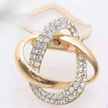 Кольцо для шарфа Зажим Модная одежда Украшения Аксессуары Стразы Пряжка Зажим серебряный