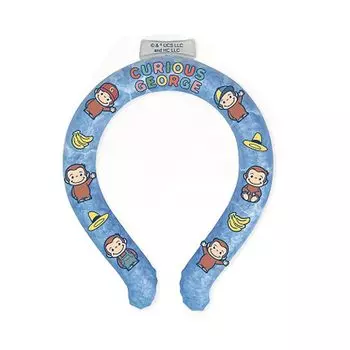 Кольцо для шеи с ледяным принтом 2024 года, охлаждающее кольцо для шеи, естественное замораживание, ощущение прохлады, охлаждение для женщин и детей 28 (Синий, С) синий