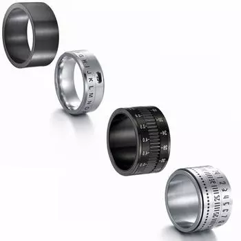 Кольцо для спиннинга из титановой стали, кольцо для велосипедиста, декомпрессионное кольцо, ювелирные изделия, винтажное кольцо, темперамент, пара для мужчин и женщин, ювелирные изделия для вечеринок, подарки на день рождения 7 #