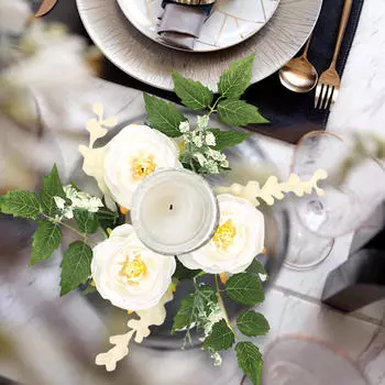 Кольцо для свечей, венок, подсвечник, камин, украшения для дома, праздник, искусственный цветок