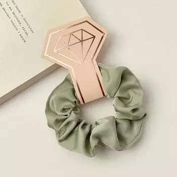 Кольцо для толстой кишки из атласа с кристаллами, ободок для волос в виде цветка из бронзовой бумаги, однотонная резинка для волос.