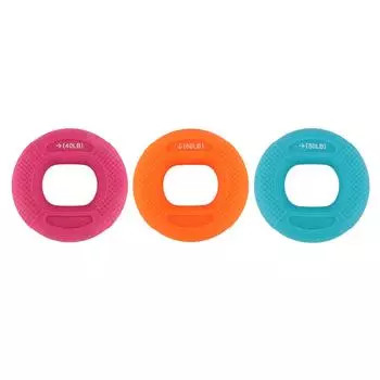 Кольцо для укрепления хвата руки, силиконовое кольцо-сжиматель для тренировки силы рук, для упражнений на предплечье и пальцы Pinkish 30 to 40LB